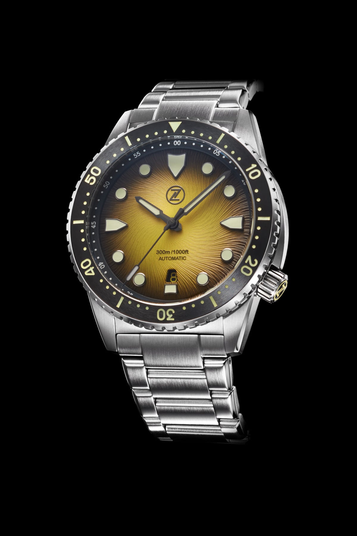Great White V2 300m 'Bumblebee Yellow' – Zelos Watches