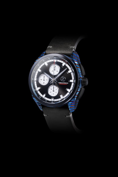 ZX-7 Titanium damascus Chronograph – Zelos Watches