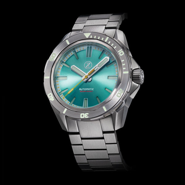 aquamarine Swordfish 300m Diver Seiko NH35 Aquamarine – Zelos Watches